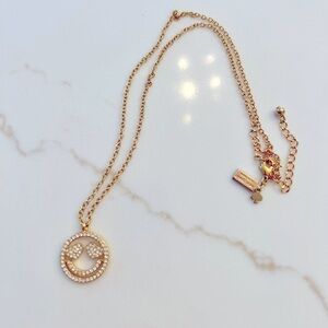 Kate Spade Pavé Smitten Emoji Pendant Necklace